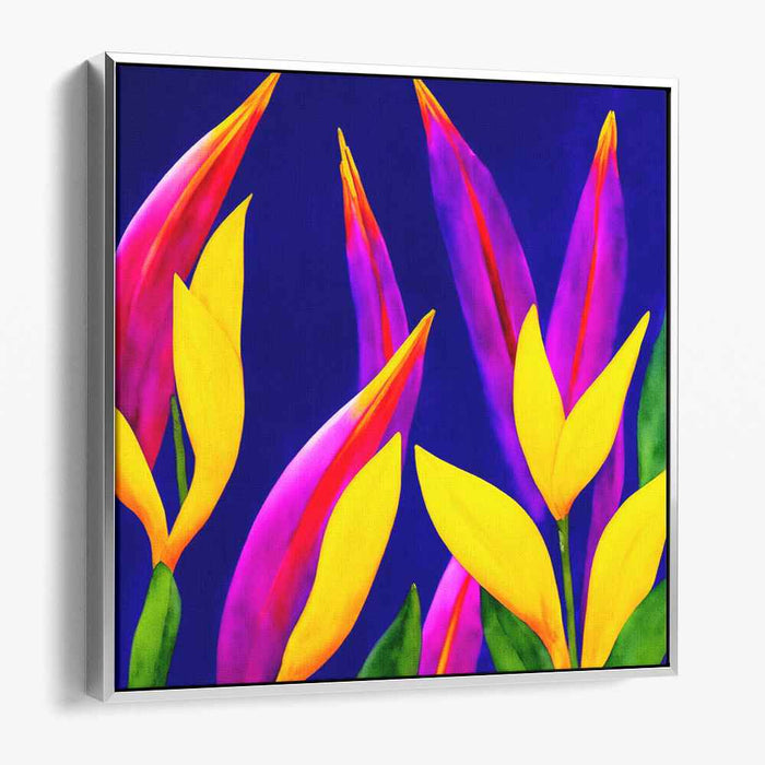 Blooming Heliconia Breeze: Vivid Heliconia Canvas Art