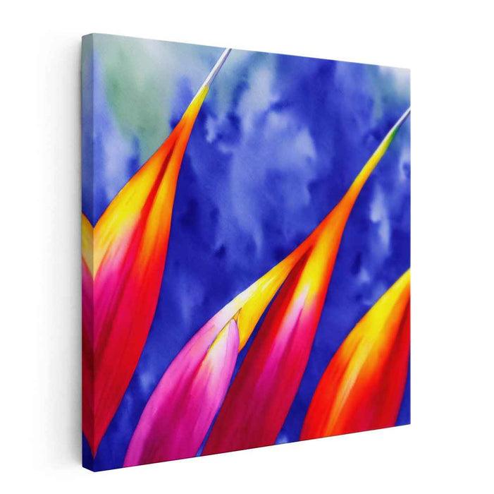 Paradise Aquatic Delight: Bird of Paradise Watercolor Canvas Art Print