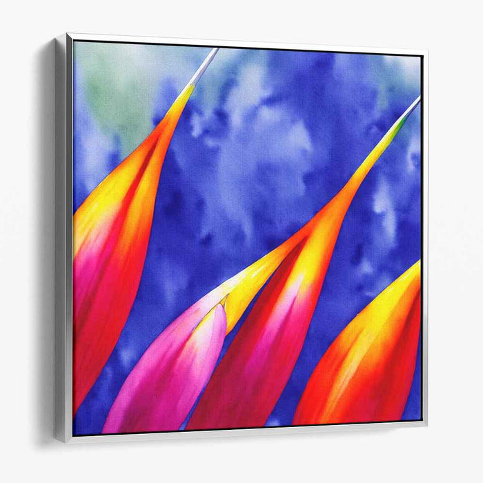 Paradise Aquatic Delight: Bird of Paradise Watercolor Canvas Art Print