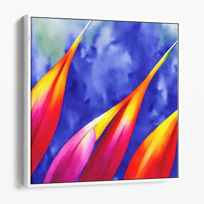 Paradise Aquatic Delight: Bird of Paradise Watercolor Canvas Art Print