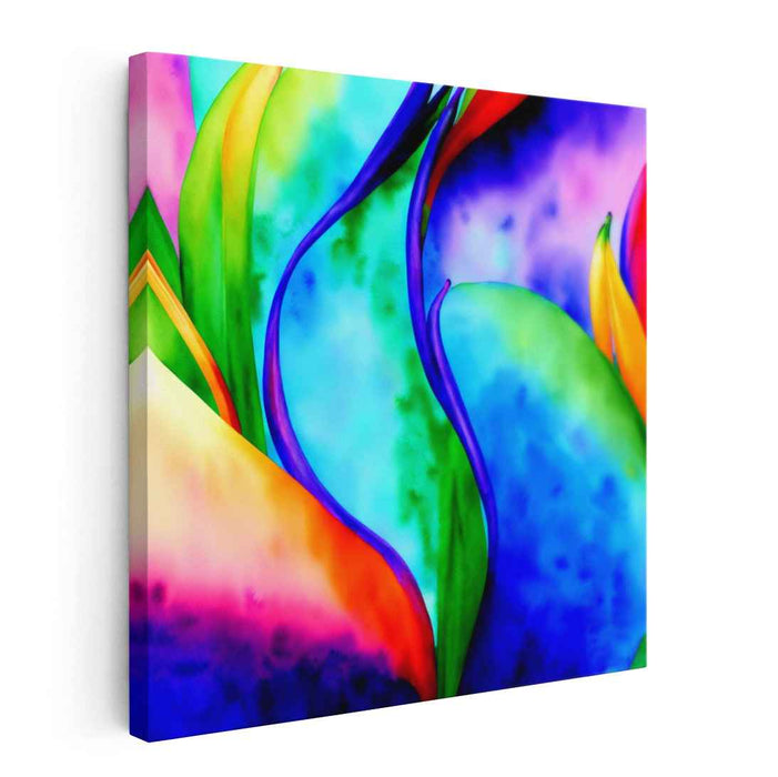 Floral Abstract Reverie: Abstract Botanical Dreams Canvas Art Print