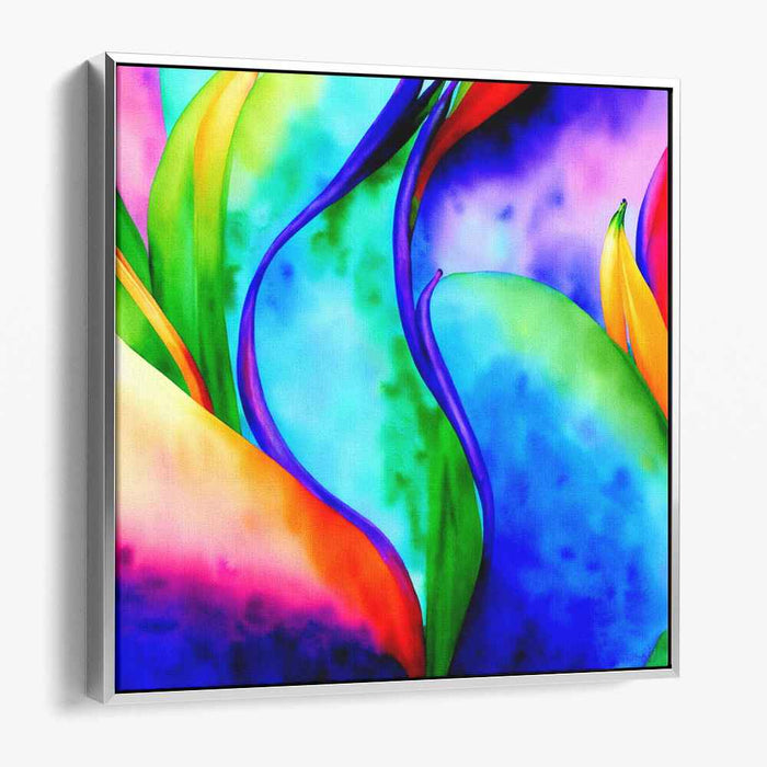 Floral Abstract Reverie: Abstract Botanical Dreams Canvas Art Print