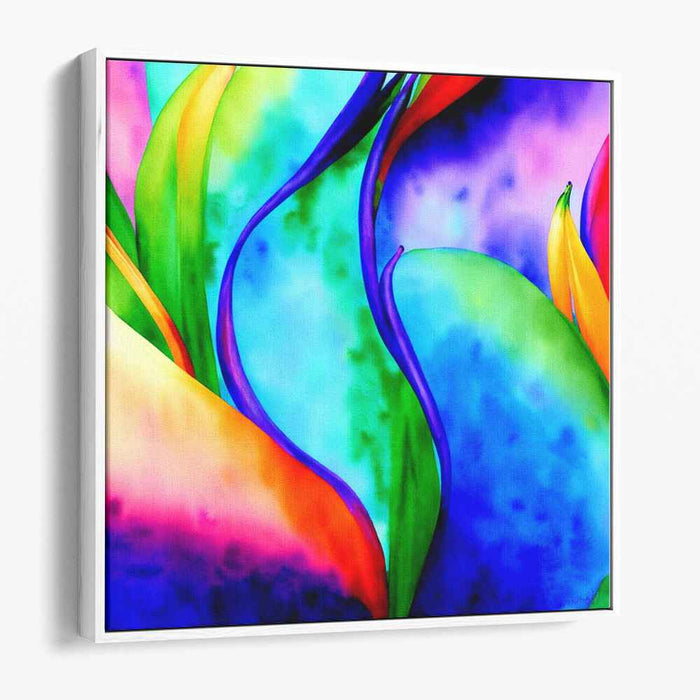 Floral Abstract Reverie: Abstract Botanical Dreams Canvas Art Print