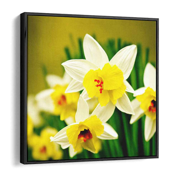 Daffodil's Illusion: Hyper-Realistic Daffodil Bloom Canvas Art Print
