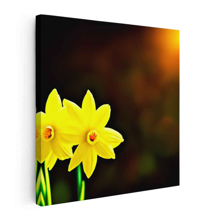 Petals in Realism: Realistic Floral Canvas Art Print