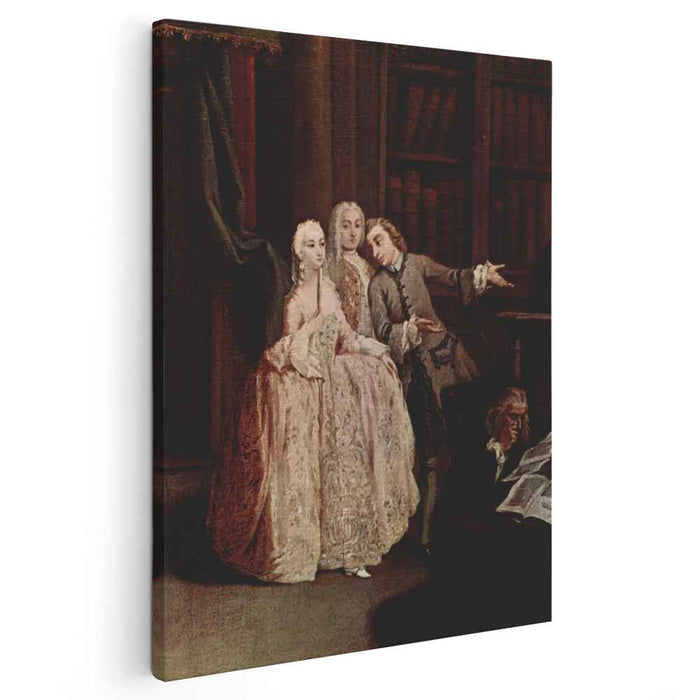 Visit to a library by Pietro Longhi