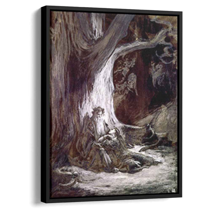 Vivien and Merlin by Gustave Dore