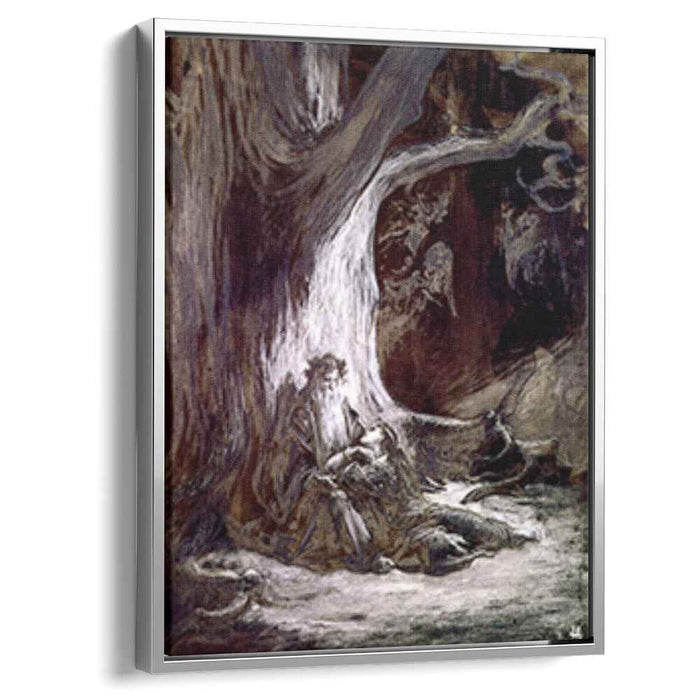 Vivien and Merlin by Gustave Dore