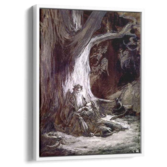 Vivien and Merlin by Gustave Dore