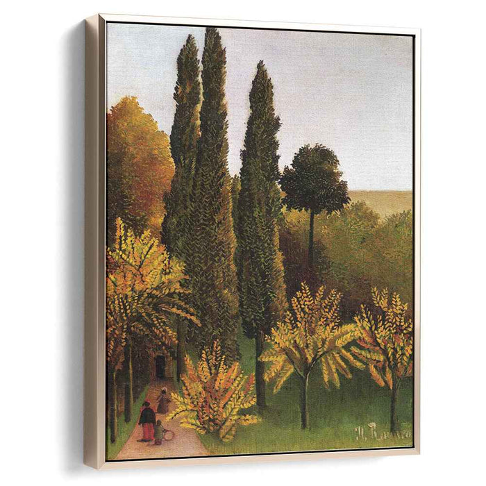 Walking in the Parc des Buttes Chaumont (1909) by Henri Rousseau