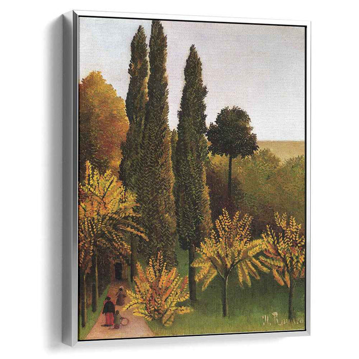 Walking in the Parc des Buttes Chaumont (1909) by Henri Rousseau