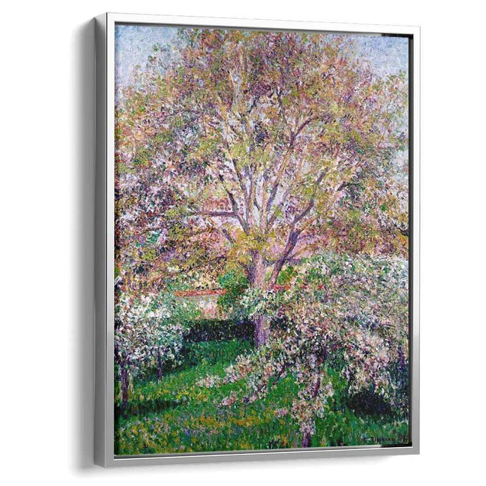Wallnut and Apple Trees in Bloom at Eragny by Camille Pissarro