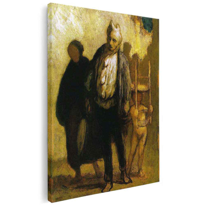 Wandering Saltimbanques (1850) by Honore Daumier