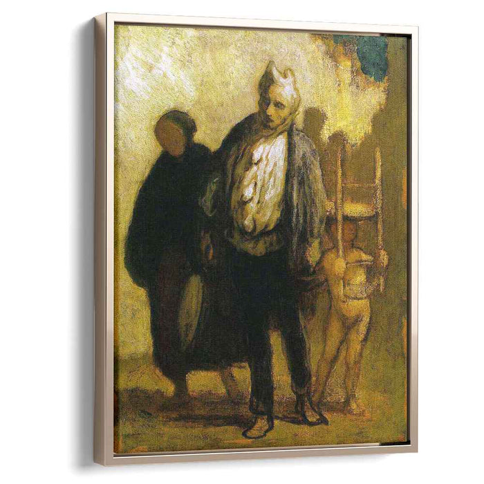 Wandering Saltimbanques (1850) by Honore Daumier