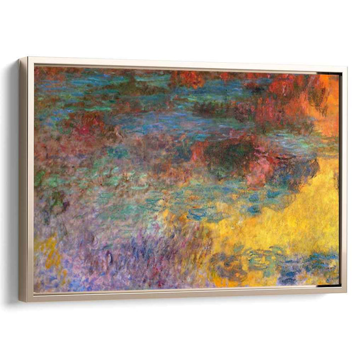 Water Lily Pond, Evening (left panel) by Claude Monet