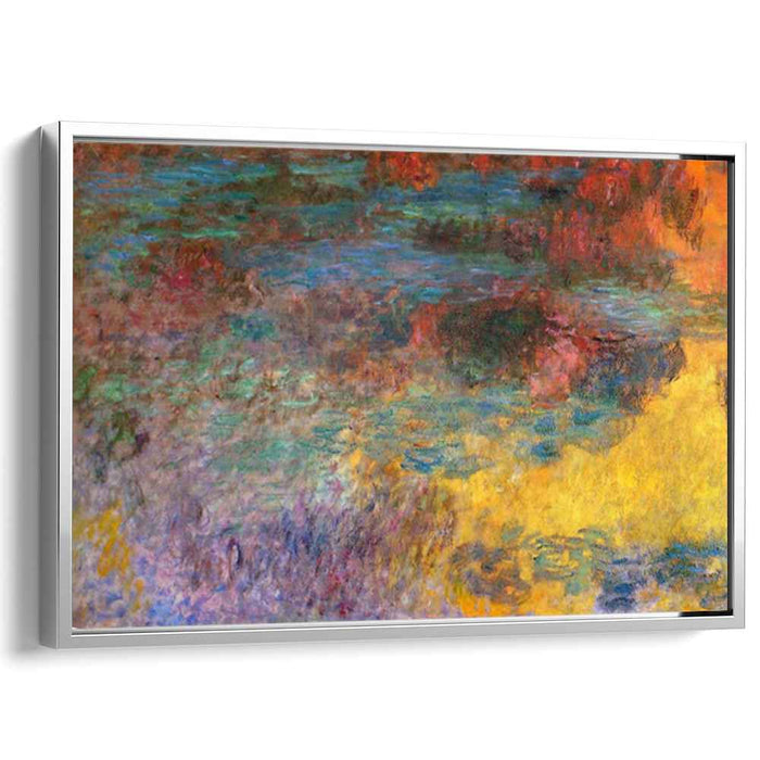 Water Lily Pond, Evening (left panel) by Claude Monet