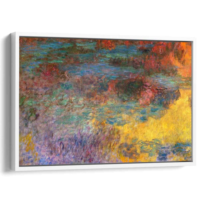 Water Lily Pond, Evening (left panel) by Claude Monet