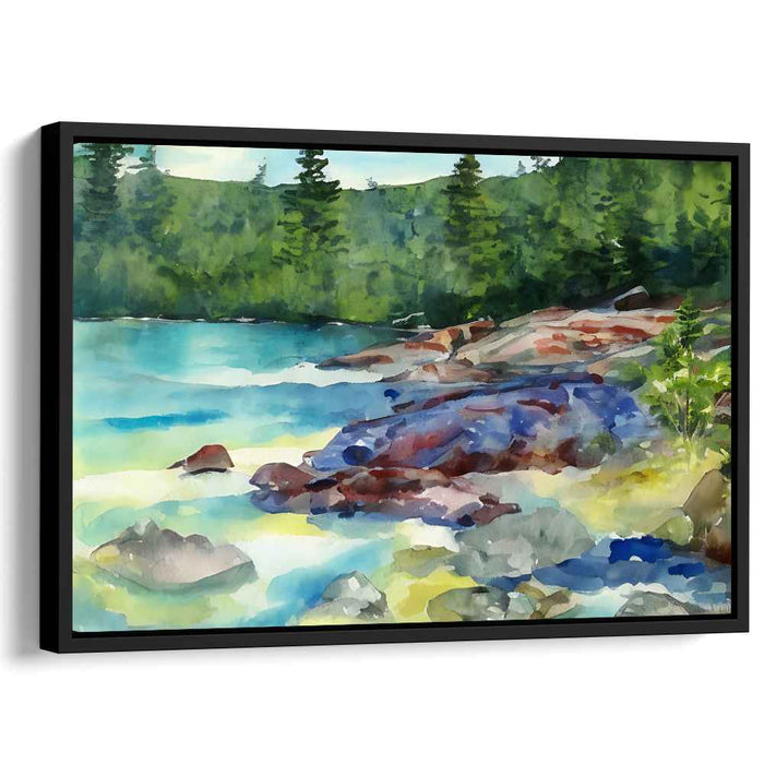 Serenquility: Tranquil Watercolor Landscape