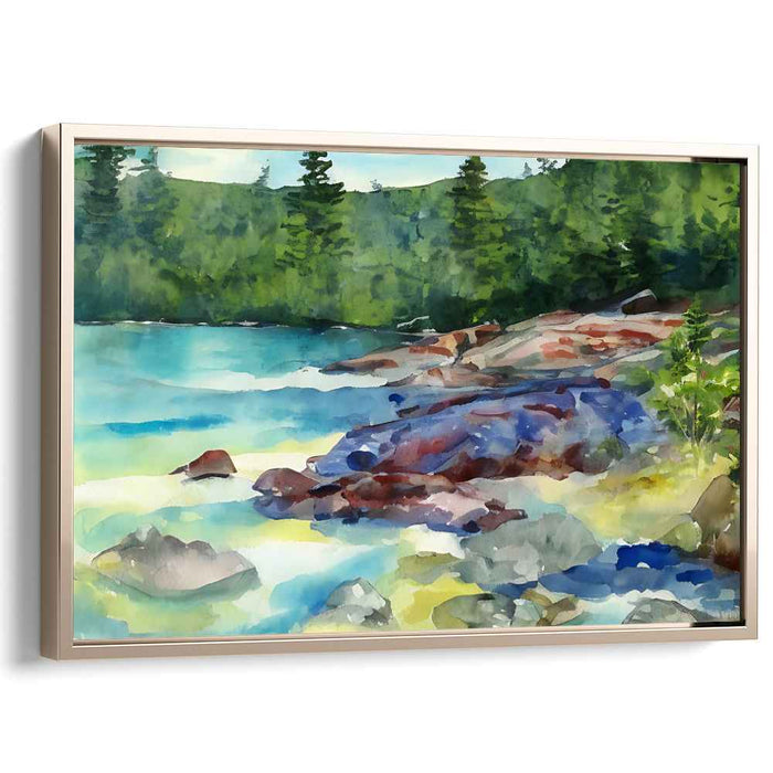 Serenquility: Tranquil Watercolor Landscape