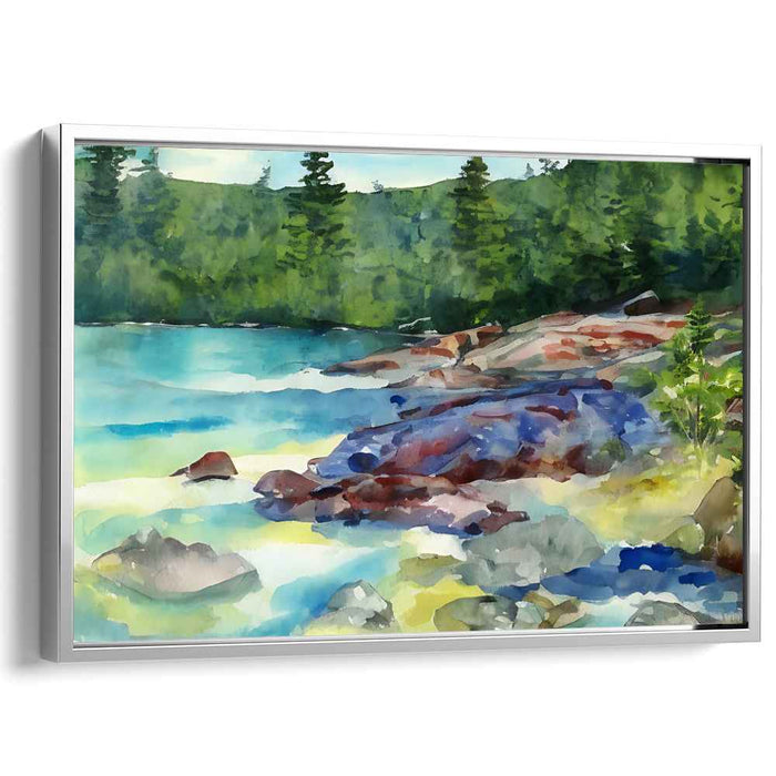 Serenquility: Tranquil Watercolor Landscape