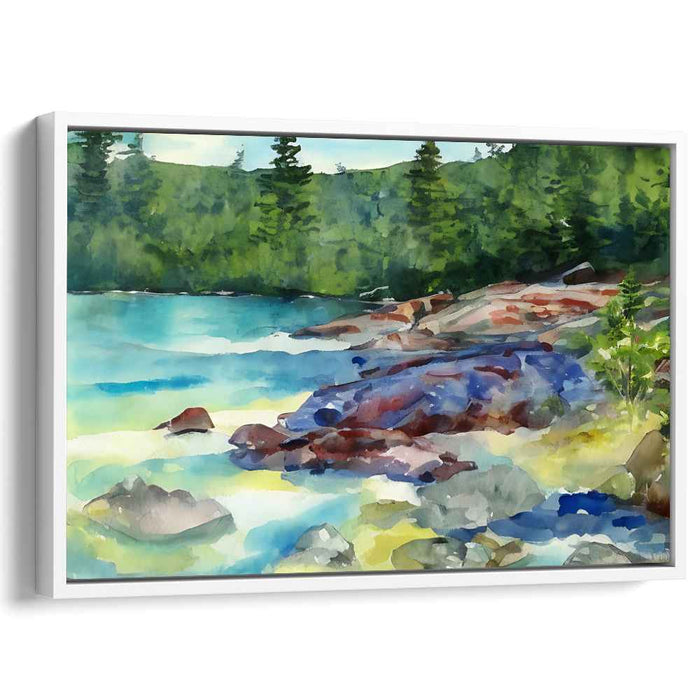 Serenquility: Tranquil Watercolor Landscape