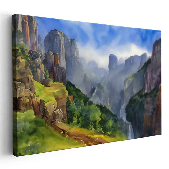 Whispers Of Twilight Romance: Romantic Landscape Canvas Art Print