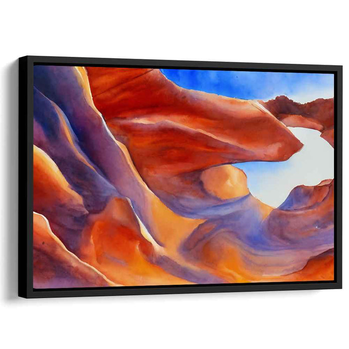 Earthy Dreamscapes Dance: Abstract Landscape in Warm Earth Tones Canvas Art