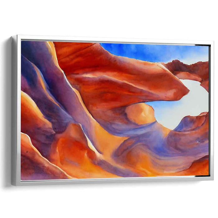 Earthy Dreamscapes Dance: Abstract Landscape in Warm Earth Tones Canvas Art