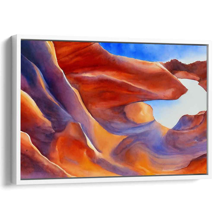 Earthy Dreamscapes Dance: Abstract Landscape in Warm Earth Tones Canvas Art