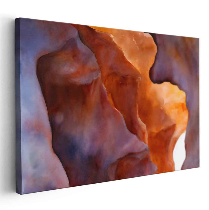 Aqua Abstracts: Abstract Watercolor Landscape Art Print