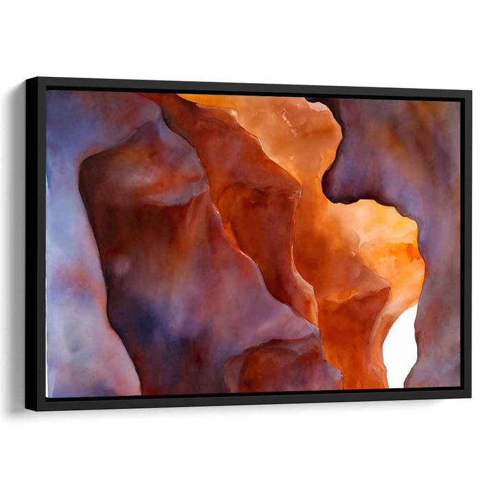 Aqua Abstracts: Abstract Watercolor Landscape Art Print