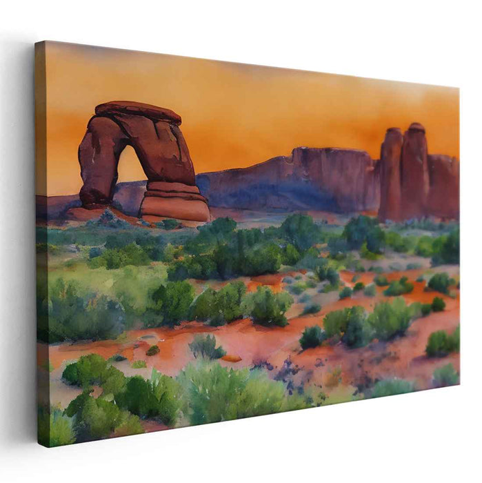 Architectural Grace: Majestic Delicate Arch Canvas Art Print