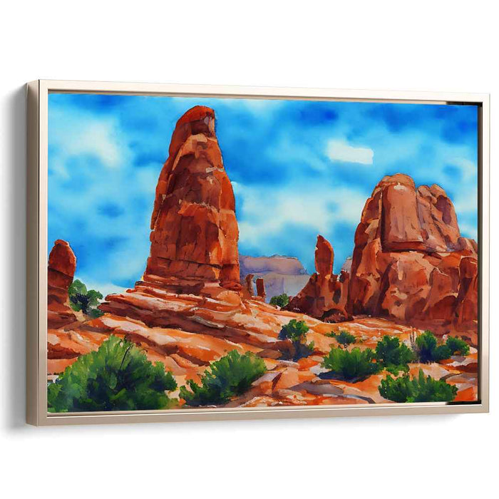 Desert Song: Vibrant Southwestern Landscape Canvas Art