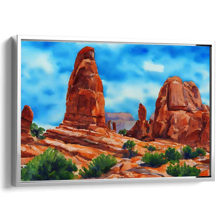 Desert Song: Vibrant Southwestern Landscape Canvas Art