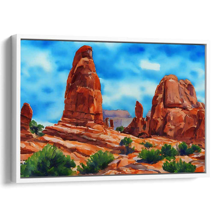 Desert Song: Vibrant Southwestern Landscape Canvas Art