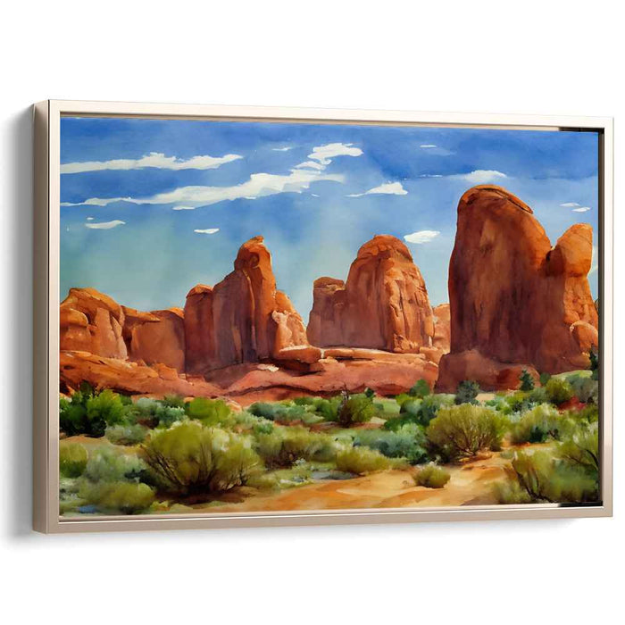 Colorful Ripples Dance Across Canvases: Vibrant Watercolor Landscape Canvas Art