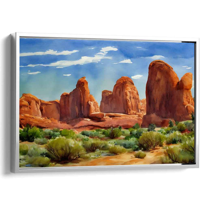 Colorful Ripples Dance Across Canvases: Vibrant Watercolor Landscape Canvas Art