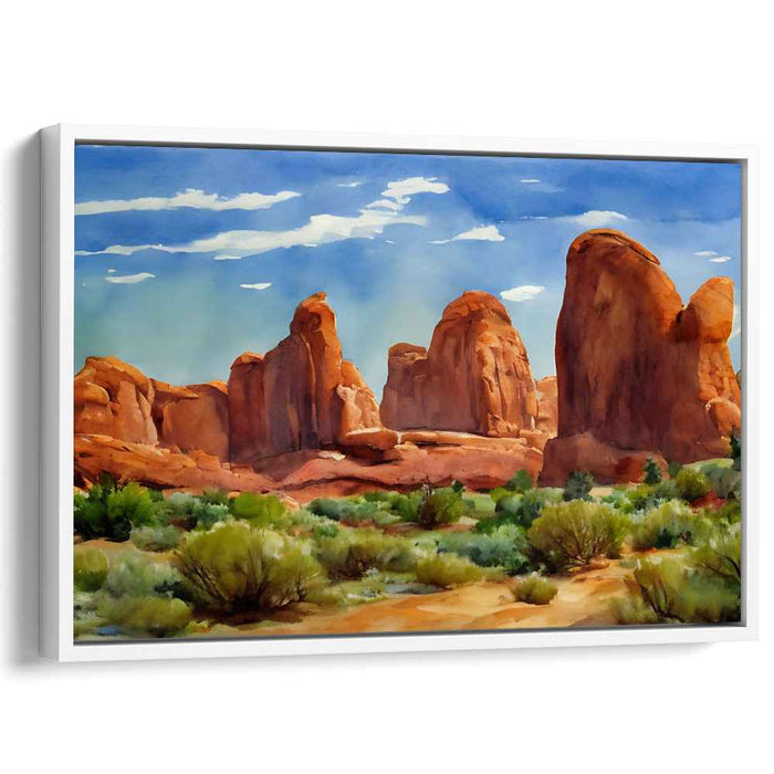 Colorful Ripples Dance Across Canvases: Vibrant Watercolor Landscape Canvas Art