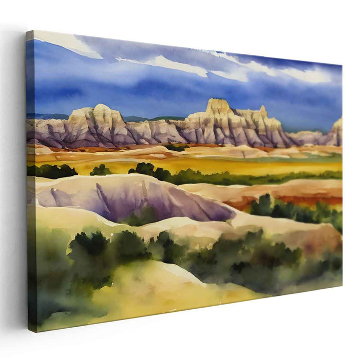 Aquarelle Peaks Journey: Watercolor Mountains and Valleys