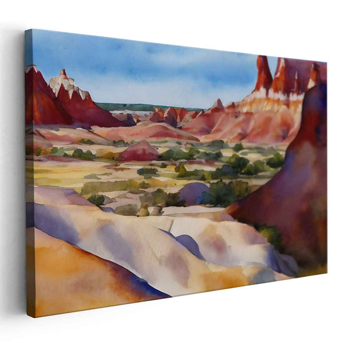 Watercolor Badlands National Park #109