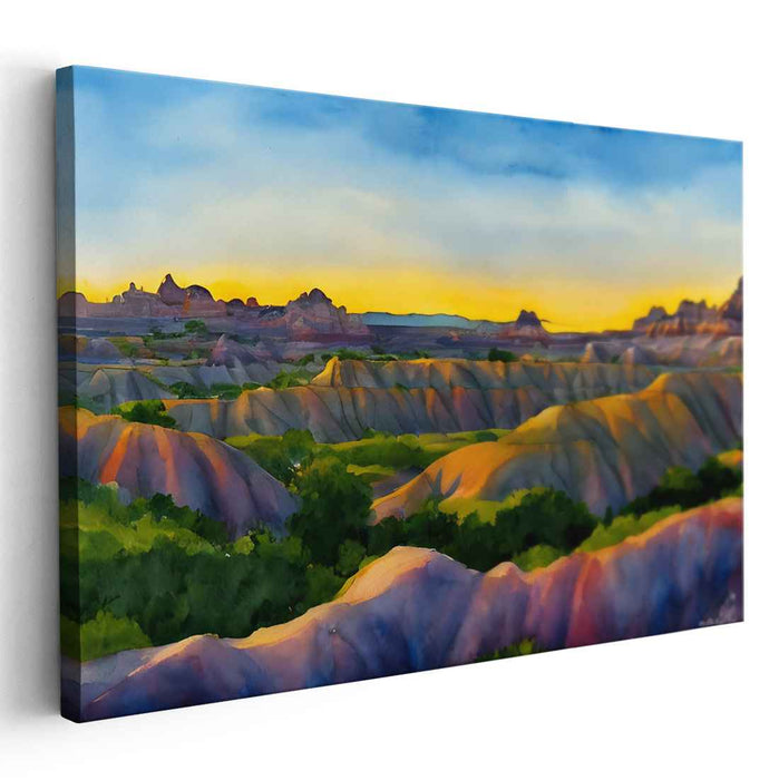 Watercolor Badlands National Park #110