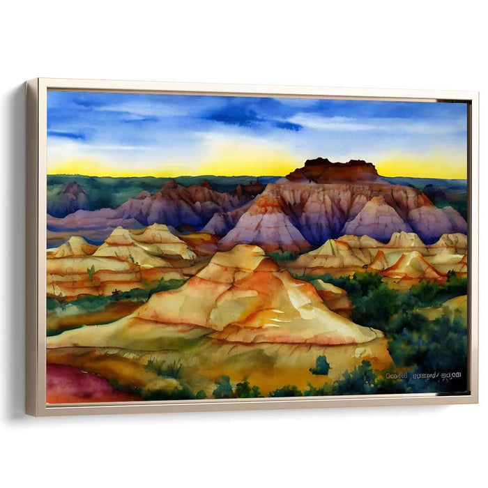 Watercolor Badlands National Park #125
