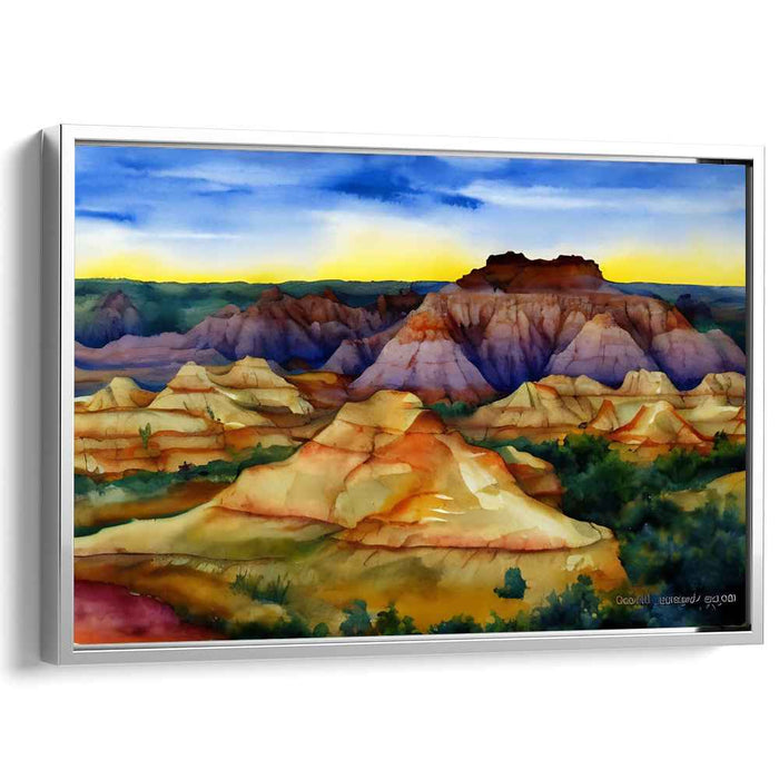 Watercolor Badlands National Park #125