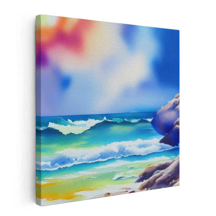 Watercolor Beach #001