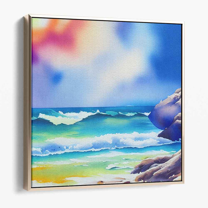 Watercolor Beach #001