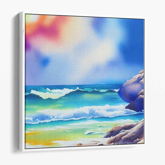 Watercolor Beach #001