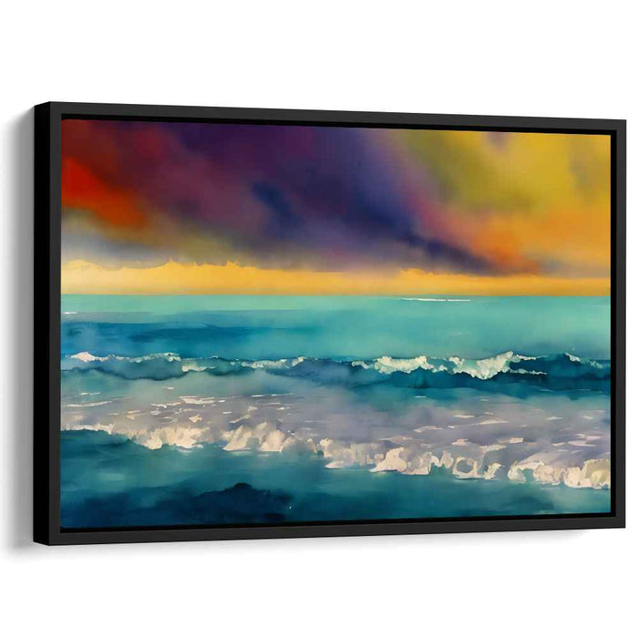 Twilight Waters Serenity: Sunset Over Tranquil Waters