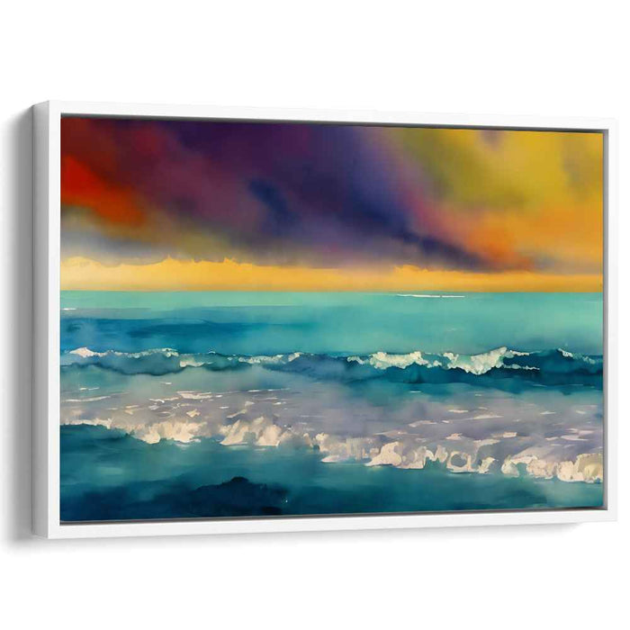 Twilight Waters Serenity: Sunset Over Tranquil Waters