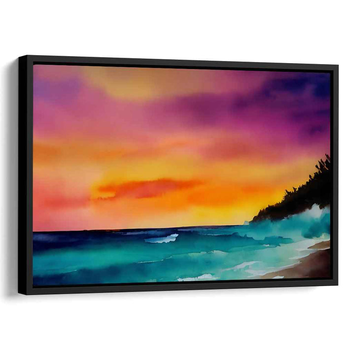 Seashell Whispers: Coastal Dreamscape Canvas Art Print