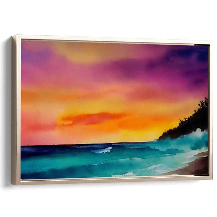 Seashell Whispers: Coastal Dreamscape Canvas Art Print